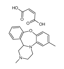 (+)-1,3,4,14b-tetrahydro-2,7-dimethyl-2H-dibenzo[b,f]pyrazino[1,2-d]oxazepine maleate结构式