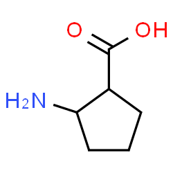 (1R,2S)-2-amino-cyclopentanecarboxylic acid Structure