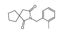 2-[(2-methylphenyl)methyl]-2-azaspiro[4.4]nonane-1,3-dione Structure
