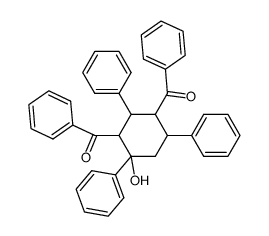 2,4-dibenzoyl-1,3,5-triphenylcyclohexanol结构式