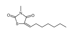 2,4-Thiazolidinedione, 5-heptylidene-3-methyl Structure