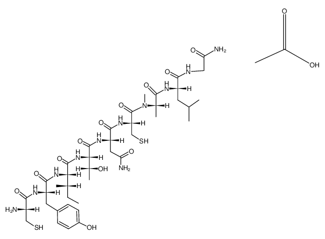 oxytocin, Thr(4)-N-MeAla(7)-结构式