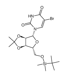 5-bromo-2',3'-O-isopropylidene-5'-tetramethyldimethylsilane uridine Structure