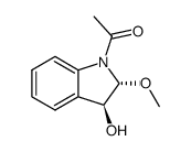 1-acetyl-trans-3-hydroxy-2-methoxyindole结构式