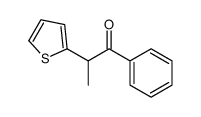 1-phenyl-2-thiophen-2-ylpropan-1-one结构式