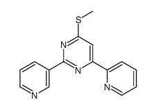 4-methylsulfanyl-6-pyridin-2-yl-2-pyridin-3-ylpyrimidine结构式