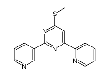 4-methylsulfanyl-6-pyridin-2-yl-2-pyridin-3-ylpyrimidine Structure