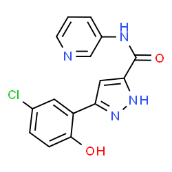3-(5-chloro-2-hydroxyphenyl)-N-(3-pyridinyl)-1H-pyrazole-5-carboxamide结构式