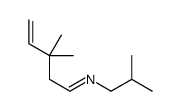 3,3-dimethyl-N-(2-methylpropyl)pent-4-en-1-imine结构式