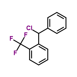 1-[Chloro(phenyl)methyl]-2-(trifluoromethyl)benzene Structure
