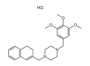 1-(3,4-Dihydro-naphthalen-2-ylmethyl)-4-(3,4,5-trimethoxy-benzyl)-piperazine; hydrochloride Structure