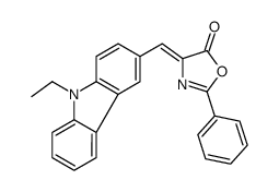 4-[(9-ethylcarbazol-3-yl)methylidene]-2-phenyl-1,3-oxazol-5-one结构式
