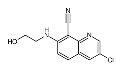 3-chloro-7-(2-hydroxyethylamino)quinoline-8-carbonitrile结构式