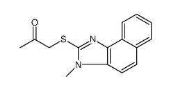 2-Propanone, 1-[(3-methyl-3H-naphth[1,2-d]imidazol-2-yl)thio]结构式