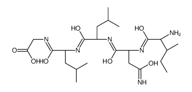 2-[[(2S)-2-[[(2S)-2-[[(2S)-4-amino-2-[[(2S,3S)-2-amino-3-methylpentanoyl]amino]-4-oxobutanoyl]amino]-4-methylpentanoyl]amino]-4-methylpentanoyl]amino]acetic acid结构式