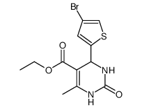 ethyl 4-(4-bromothiophen-2-yl)-6-methyl-2-oxo-1,2,3,4-tetrahydropyrimidine-5-carboxylate结构式