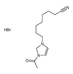 8-(1-acetyl-1,2-dihydroimidazol-1-ium-3-yl)octanenitrile,bromide Structure