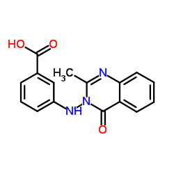 3-(2-METHYL-4-OXO-4 H-QUINAZOLIN-3-YLAMINO)-BENZOIC ACID结构式