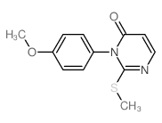 3-(4-methoxyphenyl)-2-methylsulfanyl-pyrimidin-4-one结构式