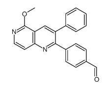 4-(5-甲氧基-3-苯基-1,6-萘啶-2-基)苯甲醛结构式