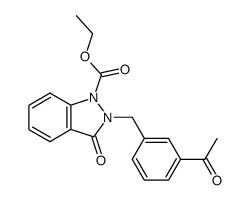 ethyl 2-(3-acetylbenzyl)-3-oxo-2,3-dihydro-1H-indazole-1-carboxylate结构式