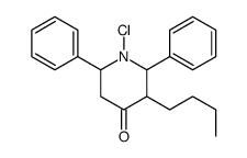 3-butyl-1-chloro-2,6-diphenylpiperidin-4-one结构式