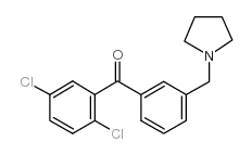 2,5-DICHLORO-3'-PYRROLIDINOMETHYL BENZOPHENONE picture