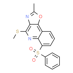 Oxazolo[4,5-c]quinoline,2-methyl-4-(methylthio)-6-(phenylsulfonyl)- structure
