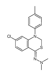 7-chloro-4-(2,2-dimethylhydrazono)-1-(p-tolyl)-1,4-dihydro-2H-benzo[d][1,3]thiazine结构式