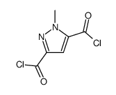 1H-Pyrazole-3,5-dicarbonyl dichloride, 1-methyl- (9CI)结构式