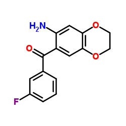 (7-Amino-2,3-dihydro-1,4-benzodioxin-6-yl)(3-fluorophenyl)methanone结构式