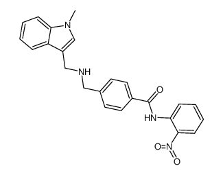 4-({[(1-methyl-1H-indol-3-yl)methyl]amino}methyl)-N-(2-nitrophenyl)benzamide结构式