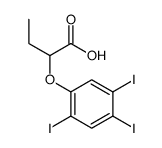 2-(2,4,5-triiodophenoxy)butanoic acid Structure