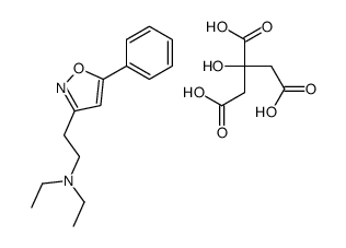 2-(carboxymethyl)-2,4-dihydroxy-4-oxobutanoate,diethyl-[2-(5-phenyl-1,2-oxazol-3-yl)ethyl]azanium Structure