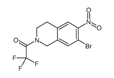 1-(7-bromo-6-nitro-3,4-dihydro-1H-isoquinolin-2-yl)-2,2,2-trifluoroethanone结构式