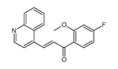 1-(4-fluoro-2-methoxyphenyl)-3-quinolin-4-ylprop-2-en-1-one结构式