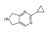 2-cyclopropyl-6,7-dihydro-5H-pyrrolo[3,4-d]pyrimidine结构式