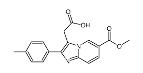 2-[6-methoxycarbonyl-2-(4-methylphenyl)imidazo[1,2-a]pyridin-3-yl]acetic acid Structure
