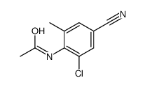 N-(2-chloro-4-cyano-6-methylphenyl)acetamide结构式
