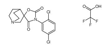 3'-(2,5-dichlorophenyl)-quinuclidine-3-spiro-5'-oxazolidine-2',4'-dione trifluoroacetate salt Structure