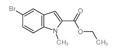 5-溴-1-甲基-1H-吲哚-2-羧酸乙酯结构式