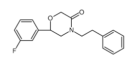 (6S)-6-(3-fluorophenyl)-4-(2-phenylethyl)morpholin-3-one结构式