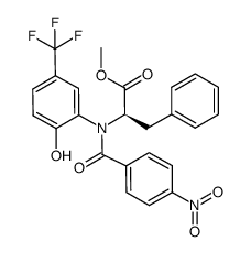 (R)-methyl 2-(N-(2-hydroxy-5-(trifluoromethyl)phenyl)-4-nitrobenzamido)-3-phenylpropanoate Structure