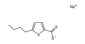 sodium 5-butyl-2-thiophenedithiocarboxylate Structure