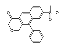8-methylsulfonyl-10-phenyl-1H-benzo[g]isochromen-4-one结构式