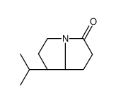 3H-Pyrrolizin-3-one,hexahydro-7-(1-methylethyl)-,cis-(9CI) structure