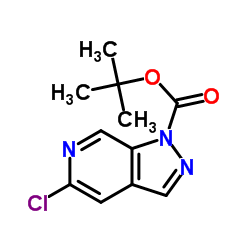 tert-butyl 5-chloro-1H-pyrazolo[3,4-c]pyridine-1-carboxylate结构式