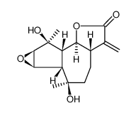 Oxireno[1,2]azuleno[4,5-b]furan-2(3H)-one, decahydro-6,8-dihydroxy-6,8-dimethyl-3-methylene-, (3aS,6R,6aS,6bR,7aR,8S,8aS,8bS)结构式