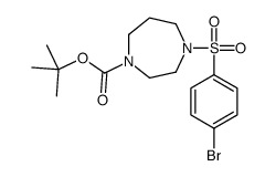 tert-butyl 4-(4-bromophenyl)sulfonyl-1,4-diazepane-1-carboxylate结构式