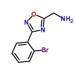 1-[3-(2-Bromophenyl)-1,2,4-oxadiazol-5-yl]methanamine结构式